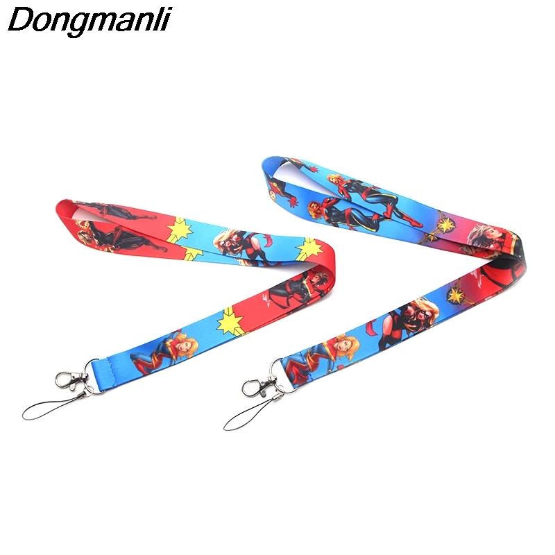PC183 капитан брелок с героями Marvel Lanyards держатель удостоверения личности ID карта Пропуск Тренажерный зал мобильный телефон USB бейдж держатель ключевой ремень