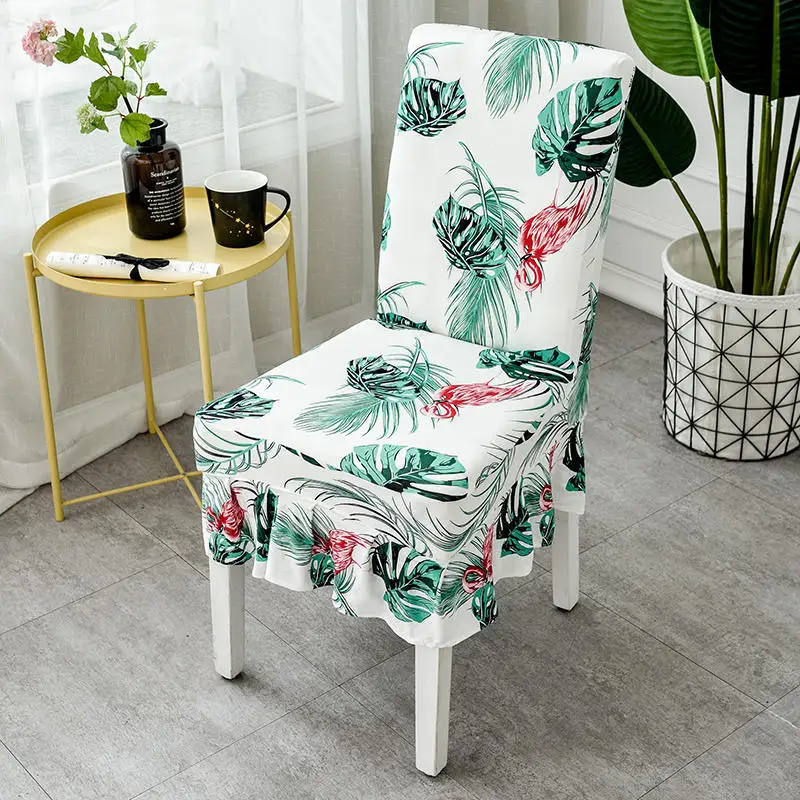 Dancing Flamingo B Новое поступление съемное эластичное покрывало на складное кресло для современного кухонное кресло чехол для сиденья Спандекс Эластичные Свадебные чехлы для стульев - Цвет: Dancing Flamingo B