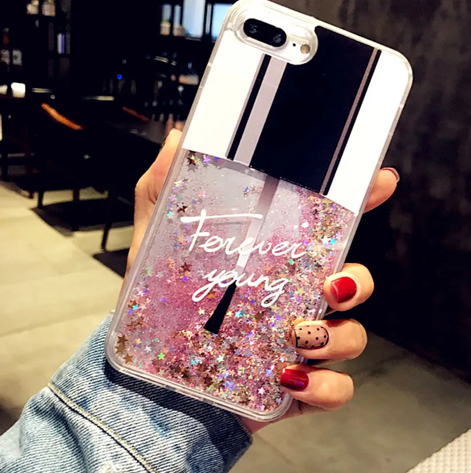 Чехол для iPhone 7 8 X XR XS Max 5 5S 6 6S Plus Чехлы Блестящий жидкий зыбучий песок чехол |