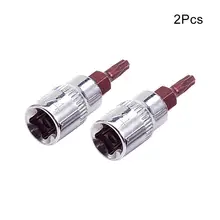 Utoolmart Новые 2 шт TX10 TX15 TX20 TX30 TX40 головки Torx 1/" 38 мм длина хром-ванадиевая сталь отвертка приводной разъем