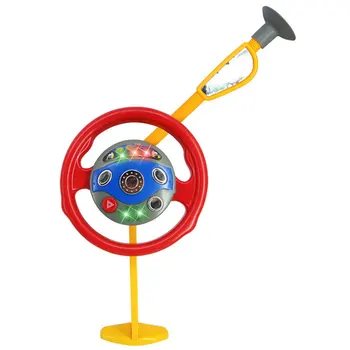 

Baby Kids Gift Steering Wheel Toy Music Fun Colorful Flash Pretend Play Driving Car Simulation Travel Backseat Educational