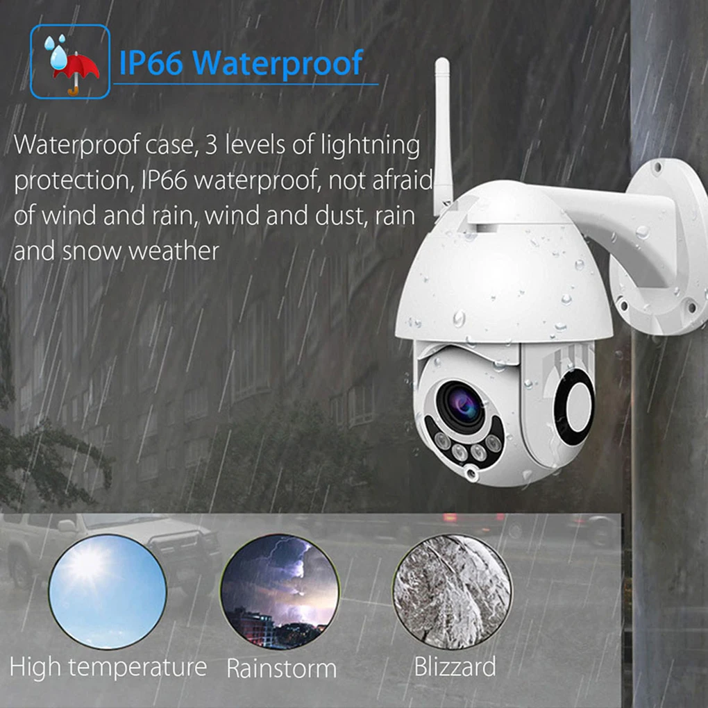 WiFi Smart Camera HD 1080P Wireless Waterproof Camera Outdoor Security Supplies 360 Dregree EU Plug WiFi Smart Camera HD 1080P Wireless Waterproof Camera Outdoor Security Supplies 360 Dregree EU Plug