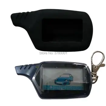 

Wholesale B9 LCD Remote Control Keychain + Gift Silicone Key Case For Russian Two Way Car Alarm Starline B9 KGB FX-7 FX7 FX 7