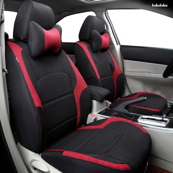 

kokololee Custom FLAX car seat covers set For JEEP Compass Wrangler Patriot Cherokee Grand Cherokee Commander Renegade car sears