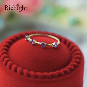 

Minimalist Stackable Eternity Band Multi-Stone Thin Ring Simple Tiny Amethyst Ring 925 Sterling Silver Gold Ring Bridesmaid Gift