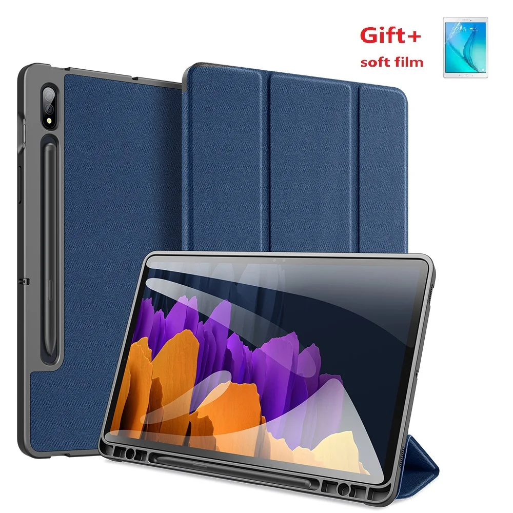 Для Samsung Tab S7 плюс 12 4 дюйма Премиум ударопрочный подставка чехол книжка с карандаш