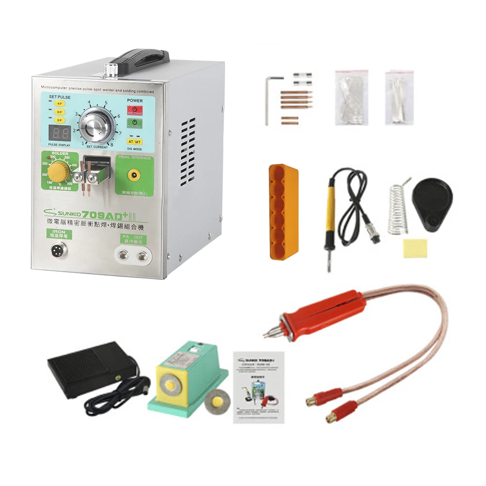 SUNKKO 709AD + машины для точечной сварки 3.2KW Автоматическая точечная Импульсная