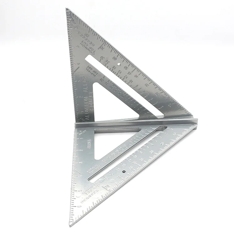 Измерительный инструмент, треугольная квадратная линейка, алюминиевый сплав, скоростной транспортир, торец для плотника, три-квадратные линии, направляющая для строчной пилы