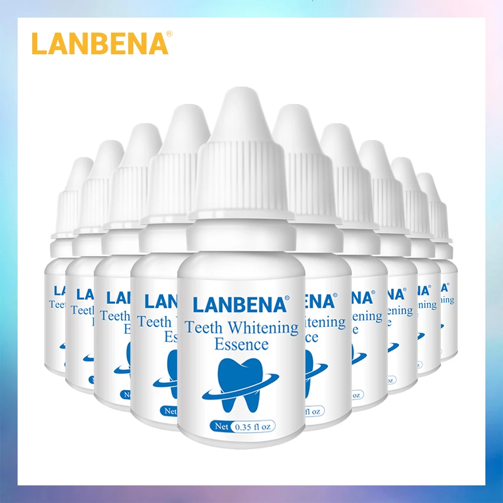 LANBENA отбеливание зубов эссенция гигиена полости рта удаляет пятна зубного налета