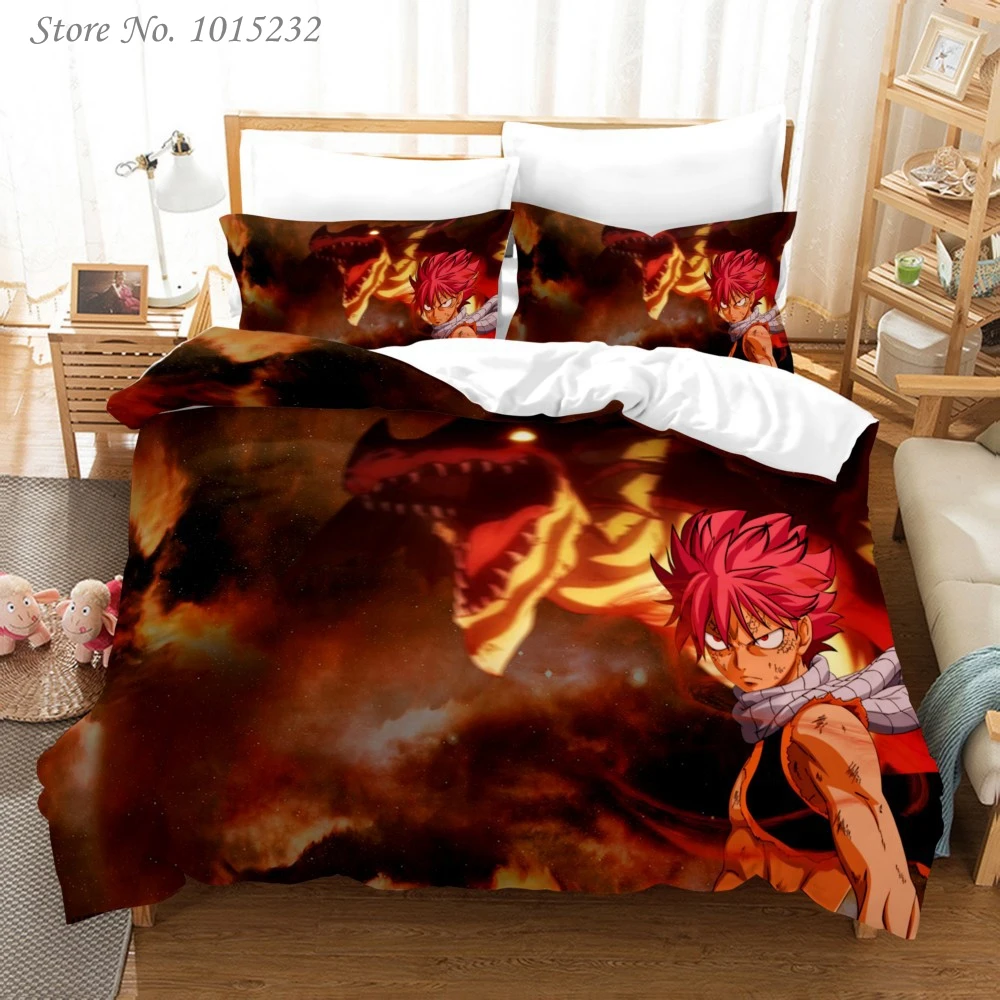 NEW Anime Fairy Tail 3D Printed Bedding Set Duvet Covers Pillowcases Comforter Bedding Set Bedclothes Bed Linen 03 