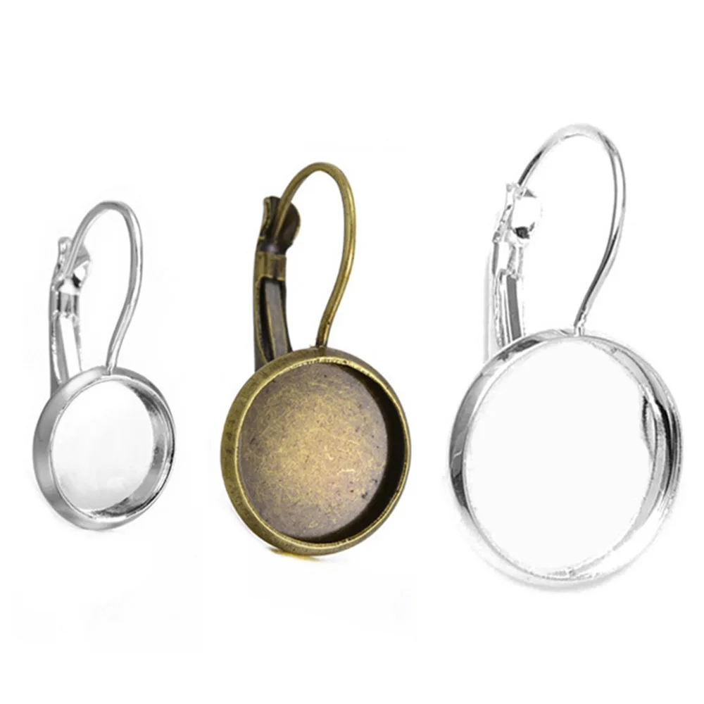 20 шт. основа для сережек из нержавеющей стали 12 мм|base earrings|metal bezelearring backs |