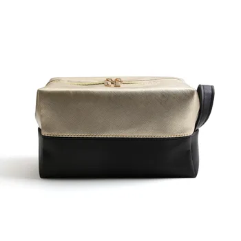 

Lychee Print Makeup Brush Bag High Capacity Waterproof Portable Cosmetic Bags Black Gold