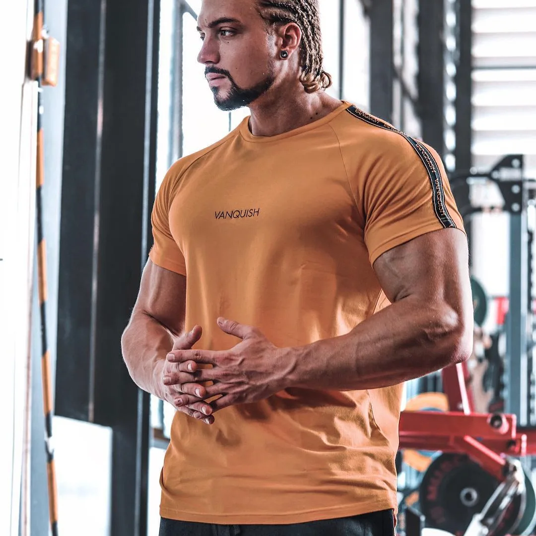 Muscle Dr. Европа и Америка братья стиль летняя спортивная футболка Мужская Фитнес короткий рукав популярный бренд тренировочная одежда