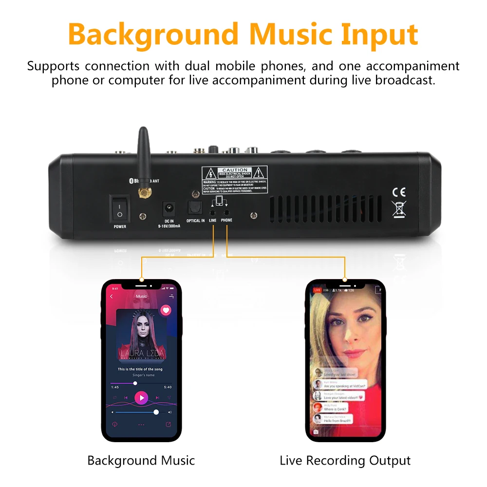 Цифровой мини миксер XTUGA 8 канальный Bluetooth с эффектом USB живая звуковая карта MP3 10