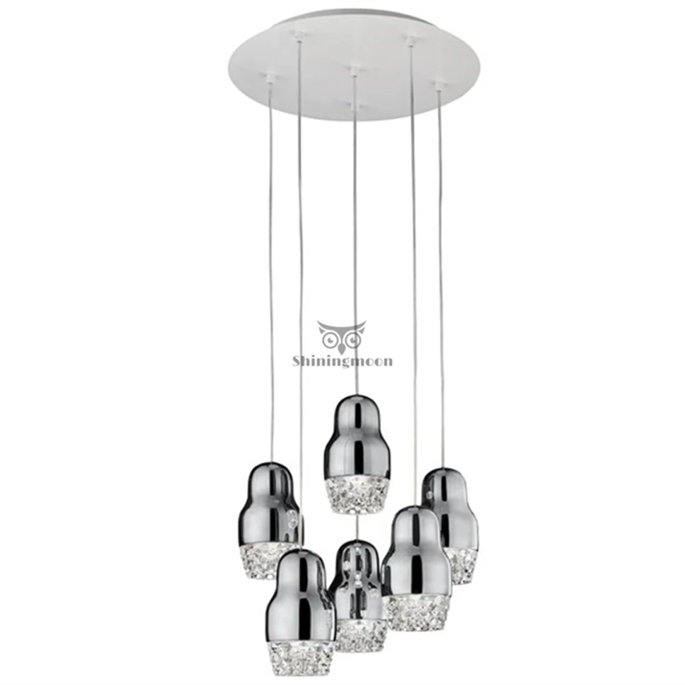 Plated Copper/gold/chrome Single Glass Pendant Lights Modern Dining Room Lights Small Cheap Suspension Light Lustre Luminaire