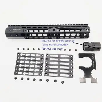 

tactical mlok handguard keymod handguard compatibele handguard Quad Rail Nut for air soft bb gun toyko marui M32*1.5