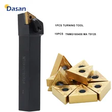 Conjunto de ferramentas de torneamento 125mm, tnmg160404 ha de corte em máquina de torno cnc de metal, 1 peça