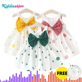 

Summer Newborn Baby Dress Baby Girl Dress First 1st Birthday Dress Sleeveless Princess Dress Polka Dot Baby Girl Clothes