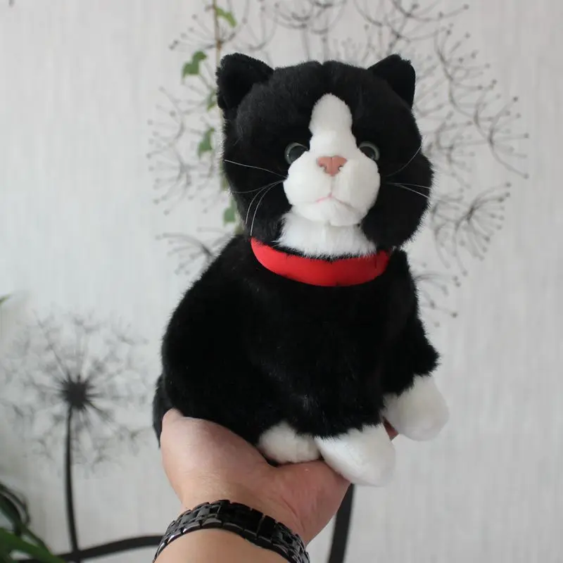 かわいい黒と白猫ぬいぐるみソフト牛猫人形誕生日プレゼントのおもちゃプレゼント Stuffed Plush Animals Aliexpress