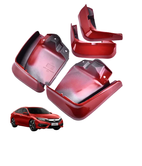 Подходит для Honda Civic- Брызговики передние задние брызговики крылья крыло аксессуары авто styline - Цвет: 12-15 Civic red