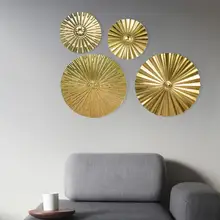 

Round Metal Wall Decoration Durable Decorative Simple for Outdoor Metal Wall Ornaments Metal Wall Sculptures