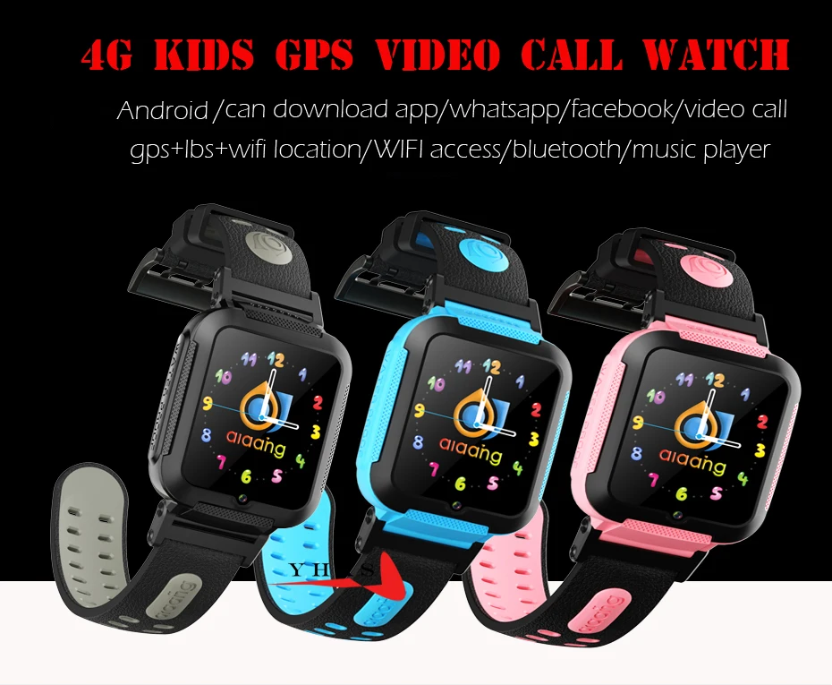 Смарт 4G gps Дети Студенты Bluetooth музыка камера наручные часы видео вызов монитор трекер расположение Google Play Android телефон часы