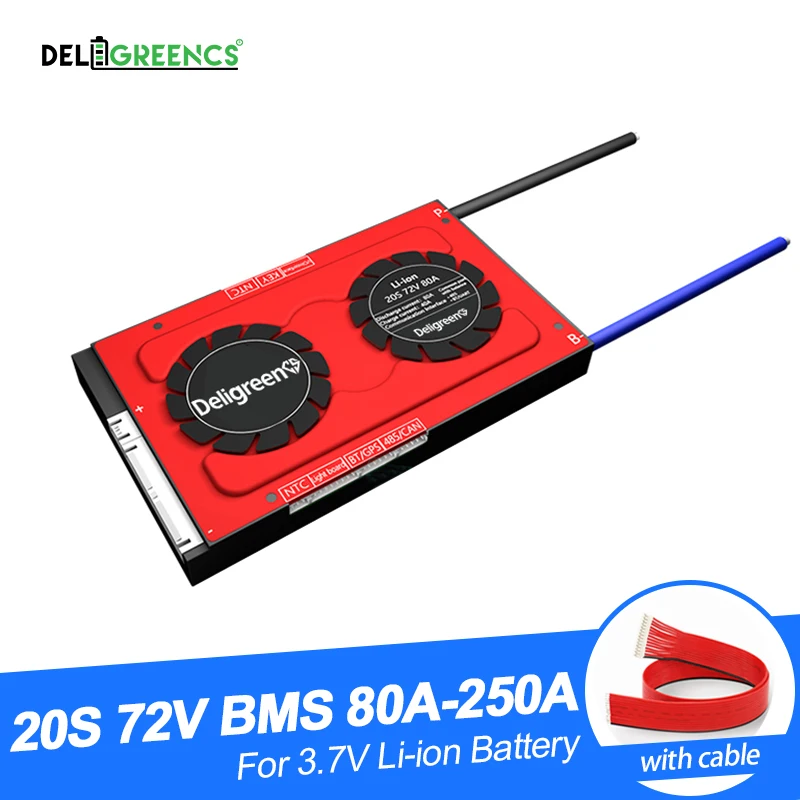 Deligreen 20S 80A 100A 120A 150A 200A 250A 72В BMS для Li PO LiNCM батареи 18650 упаковка зарядка электронного