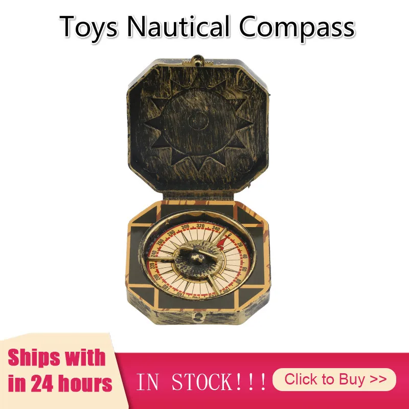 

Novelty Gag Toys Nautical Compass Pirate Captain Costume Toy Gags Practical Jokes Toy Compass For Children Juguetes Halloween