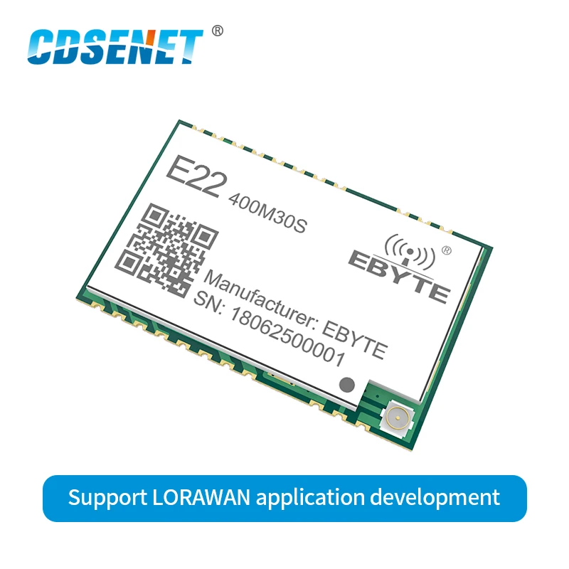 SX1268 1 Вт LoRa 433 МГц беспроводной приемопередатчик CDSENET E22-400M30S 30dBm IPEX штамп отверстие SMD дальний радиочастотный модуль 433 мгц приемник SX1268 1 Вт LoRa 433 МГц беспроводной приемопередатчик CDSENET E22-400M30S 30dBm IPEX штамп отверстие SMD дальний радиочастотный модуль 433 мгц приемник