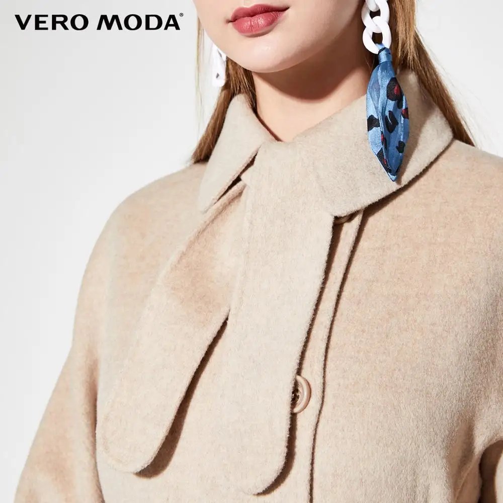 Vero Moda новое шерстяное Двустороннее пальто с декоративным бантом | 319427509