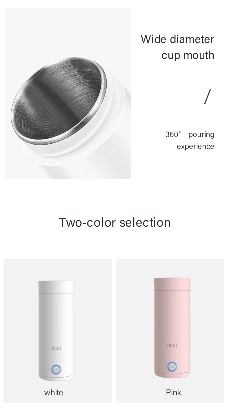 300ml Portable Electric KettlesThermal Cup Make tea Coffee Travel Boil water Keep warm Smart Water Kettle Kitchen Appliances