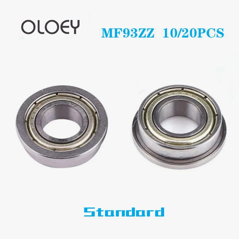 

10/20pcs MF93ZZ MF95ZZ Miniature Flange Bearing LF520Z Thin Wall Metal Shielded Flanged Bearings With Corrosion Resistance