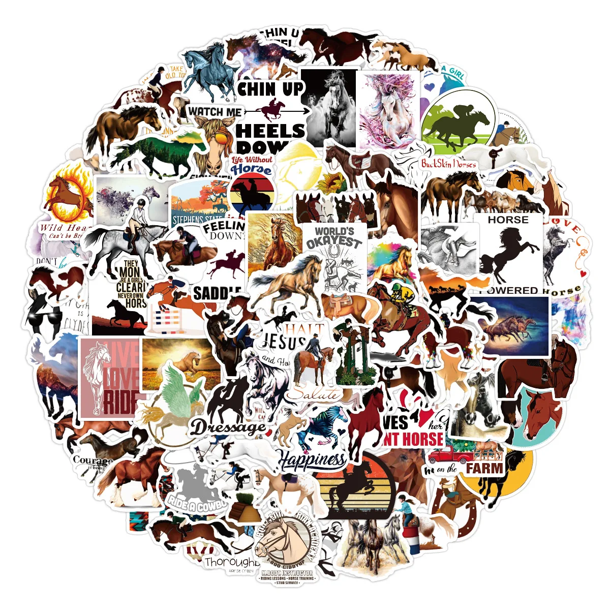 10/50/100pcs Cartoon Animal Horse Equestrian Show Graffiti Stickers Laptop Guitar Computer Phone Waterproof Sticker Kid Toy 10/50/100pcs Cartoon Animal Horse Equestrian Show Graffiti Stickers Laptop Guitar Computer Phone Waterproof Sticker Kid Toy