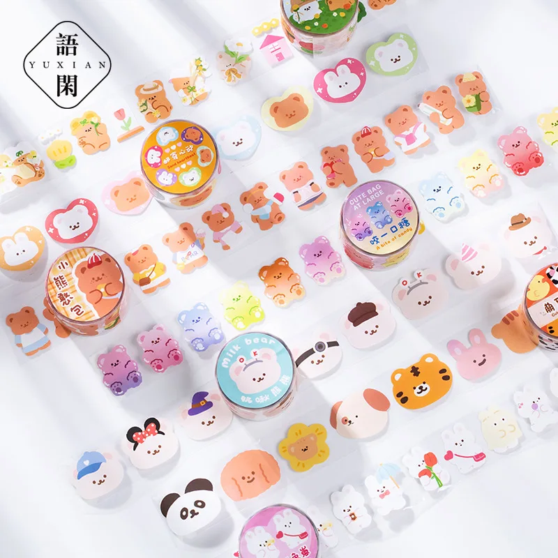 Kawaii Animals Washi Tape dot Scrapbooking Stickers Cute Sticker ...