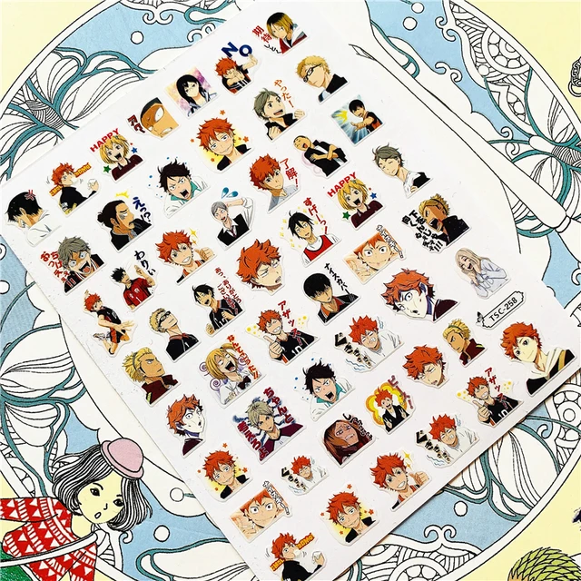 TSC-212 TSC-213 Cartoon anime character 3D Back glue Nail Art Stickers Decals Sliders Nail ornament decoration TSC-258 N