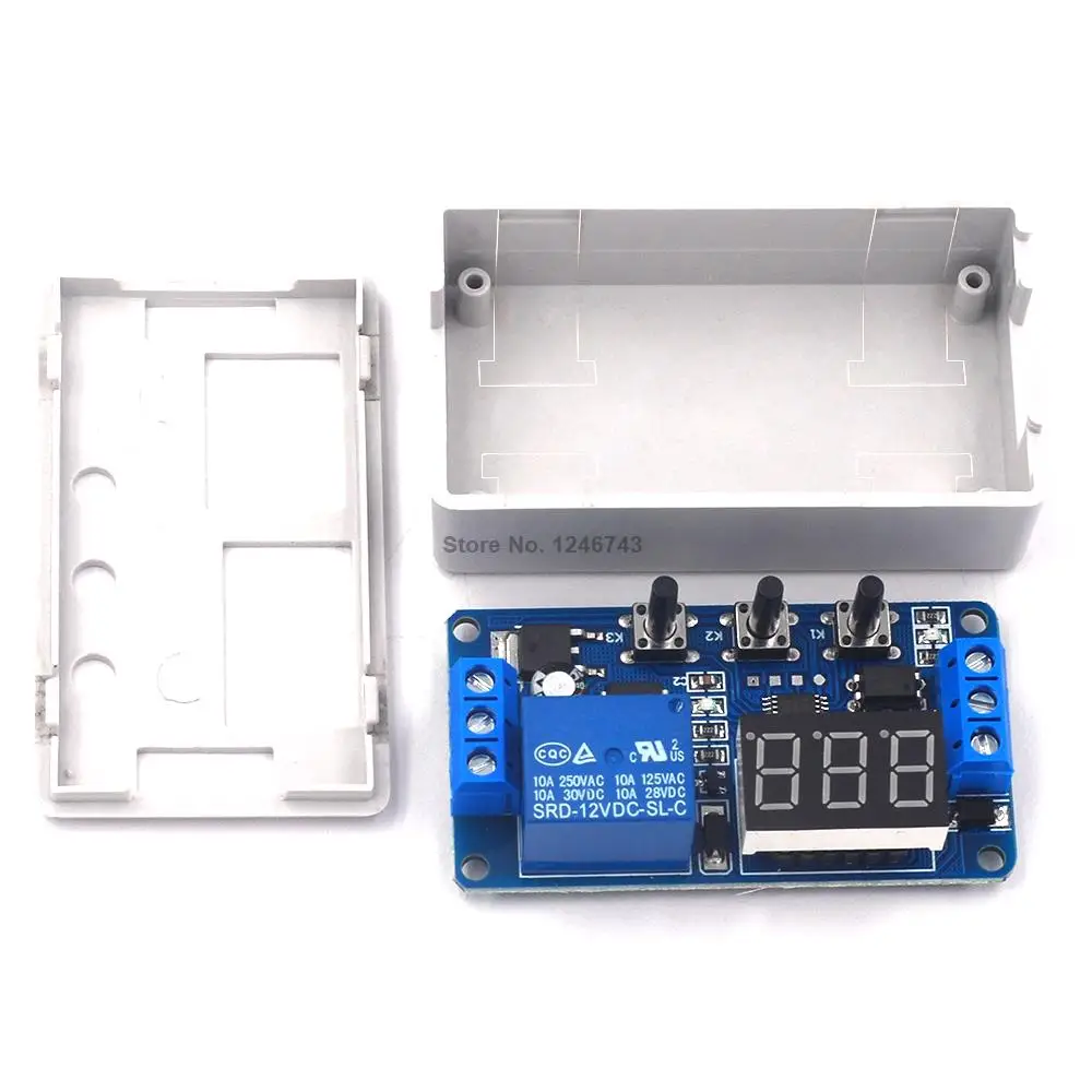 1 Channel Relay Module 12V Adjustable Trigger Delay Cycle Timing Pull ...