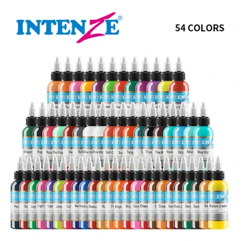 

54 Uds 30ml tinta de tatuaje profesional 54 colores Set 1oz 30 ml/botella tatuaje pigmento Kit maquillaje cosméticos moda herram
