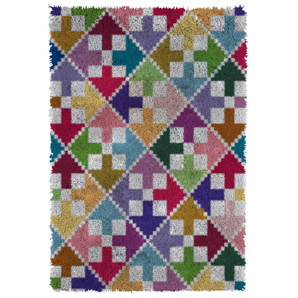 Latch Hook Rug Kits Carpet Embroidery Hook Needlework Button Package