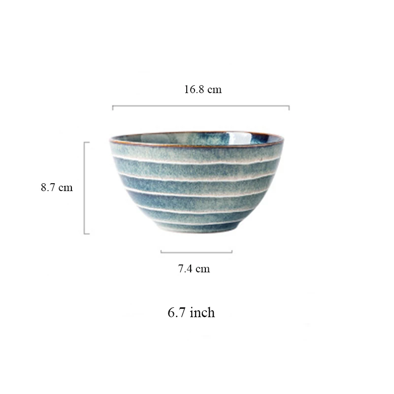 6.7L bowl Тарелка, посуда, домашняя, японская, креативная, керамическая чаша, посуда, Ретро стиль, скандинавские, стейк, тарелка для закуски, тарелка, персонализированное, высококлассное блюдо - Цвет: 6.7L bowl