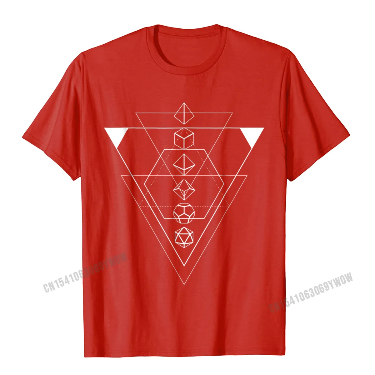 Oversized Design Summer Short Sleeve T Shirts Summer/Fall Crewneck Pure Cotton Tees for Men T-Shirt Casual Top Quality Nerdy Minimalist Polyhedral Dice Set Geeky D20 T-Shirt__1040 red