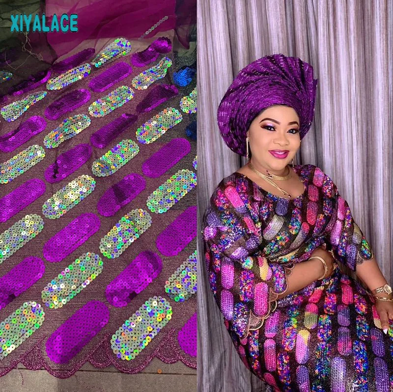

Latest Sequins Lace Fabric High Quality 2019 African Lace Fabric Embroidery French Tulle Lace For African Wedding Dress 2858b