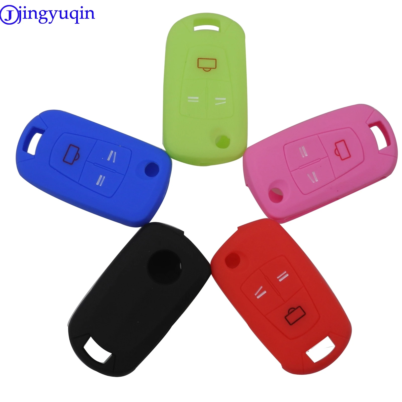 jingyuqin 3 Buttons Remote Silicone Car key cover Case Fob For Opel Vauxhall Astra Vectra Corsa Signum Folding Key | Автомобили и
