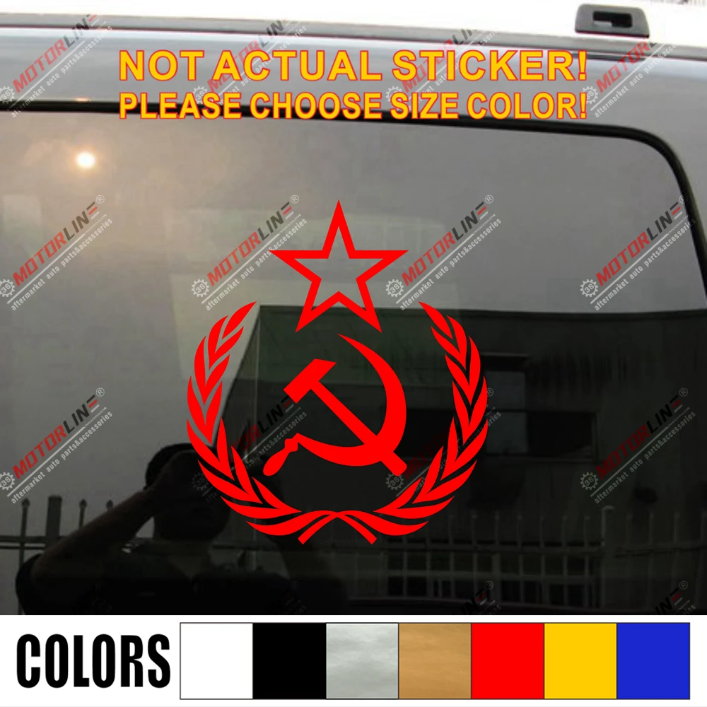 CCCP Soviet Union Hammer Sickle Russia USSR Decal Sticker Car Vinyl pick size