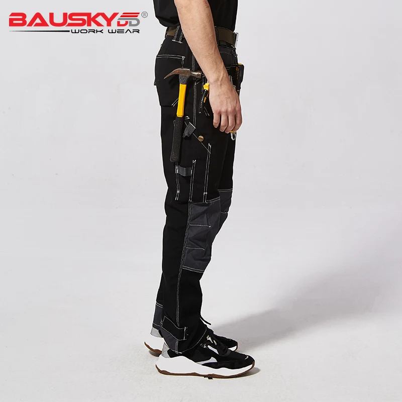 Bauskydd B128 черные рабочие брюки Мужская Рабочая одежда осенняя одежда рабочие брюки с несколькими карманами защитные комбинезоны