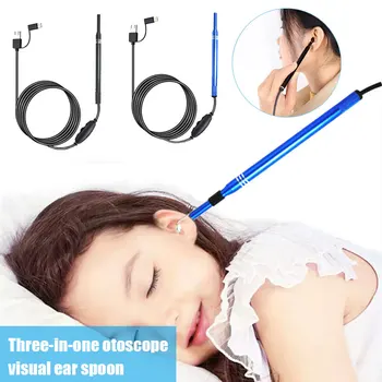 

High Quality Ear Cleaning USB Endoscope HD 3-in-1 Otoscope 5.5MM Visual Ear Spoon Endoscope MD88