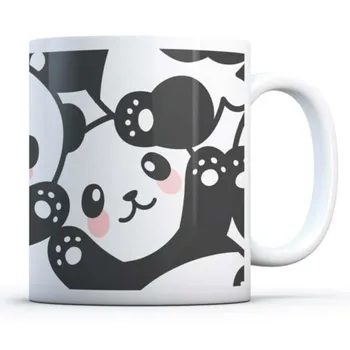 

Cute Panda Bears Coffee Mug White 11 ounces Milk Cup Gifts for Him Gifts for Her, Christmas Gifts Friends and colleagues