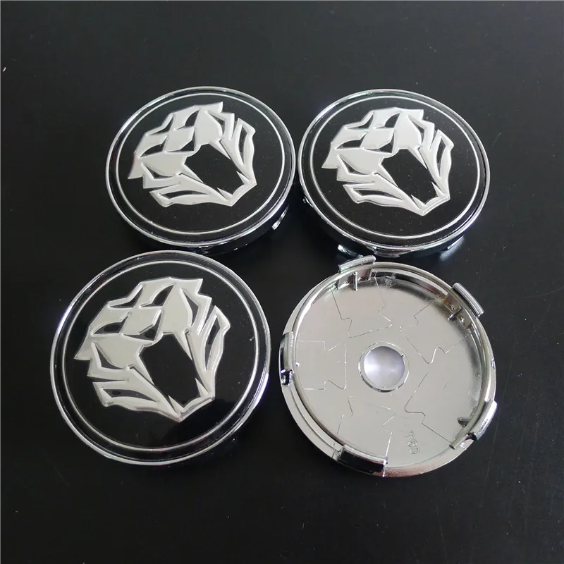 Tiger Head Car Center Caps 4pcs 60mm Hub Auto Styling for Jaguar Emblem Badge Rims Dust-proof Cover wheel center caps