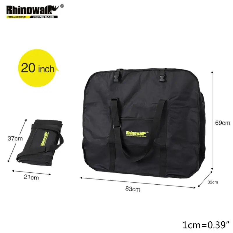 Rhinowalk-16 20 접이식 자전거 운반 가방, 휴대용 자전거 운반 가방, 자전거 운송 케이스, 바이시클 액세서리