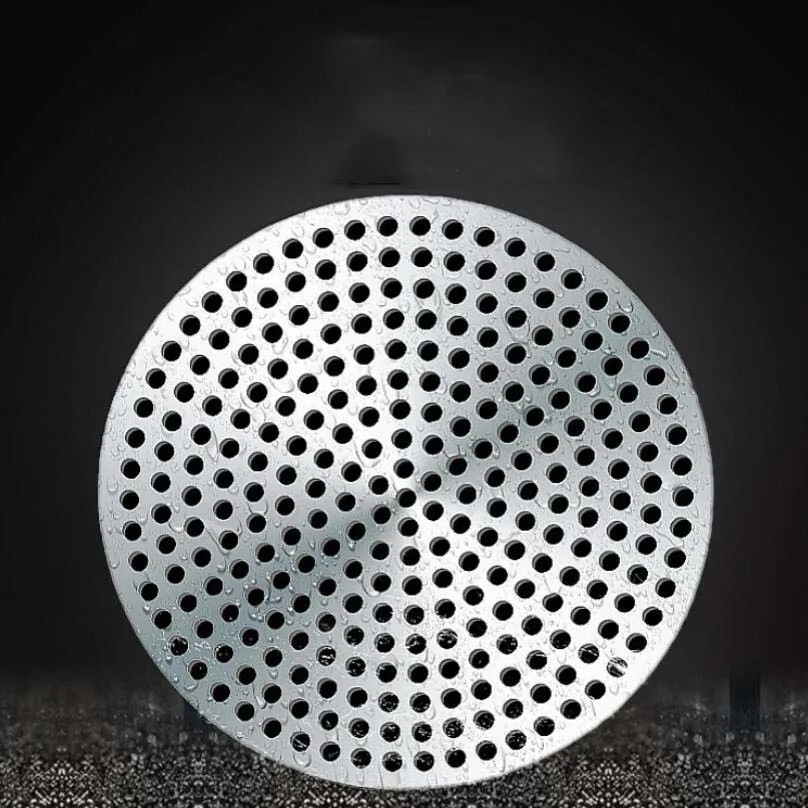 304 Stainless Steel Round Floor Drain Cover Hair Filter Bathroom Garden Toilet Prevent Debris Clogging Drain
