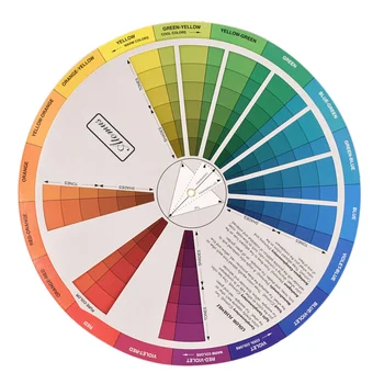 

1pc Color Wheel Portable Useful Color Learning Card for Woman